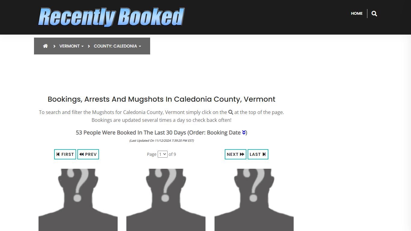 Bookings, Arrests and Mugshots in Caledonia County, Vermont